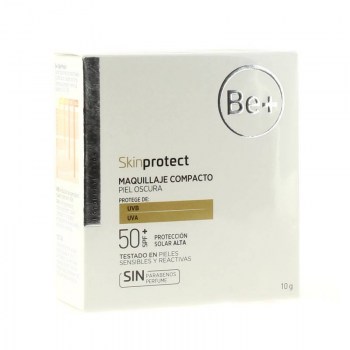 be skin portect maquillaje compacto piel oscura spf50