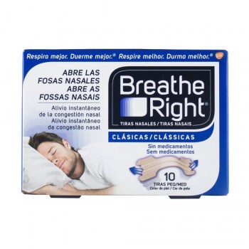 breathe right 10 tiras nasales clasicas medianas