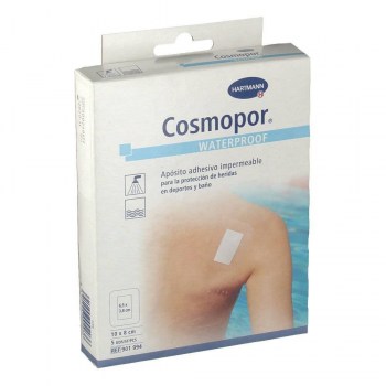cosmopor waterproof aposito adhesivo 10 cm x 8 cm 5 u